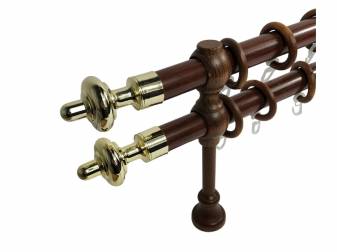 galerie 28 mm  SAN DIEGO lemn nuc-auriu