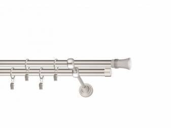 LA MASURA - galerie 19 mm Ø ITALIA, capete CAPRI în 2 culori, simpla si dubla 